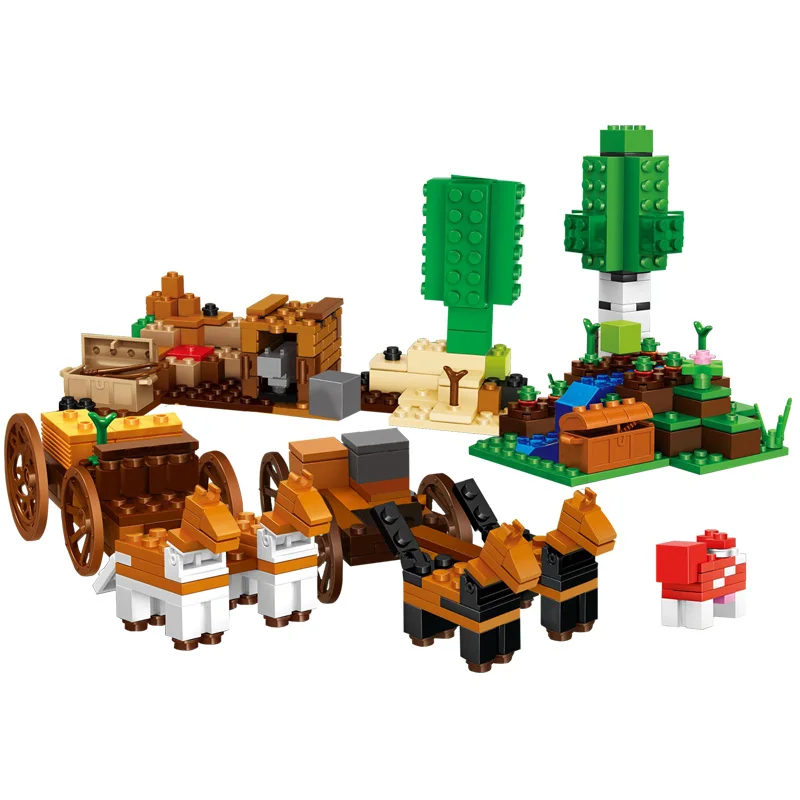 Legoing Minecraft Compatible LEGOingsly My World Series 470pcs 4 Figures Carriage Bricks Building Blocks Toys For Children Sets
Legoing Minecraft Compatible LEGOingsly My World Series 470pcs 4 Figures Carriage Bricks Building Blocks Toys For Children Sets