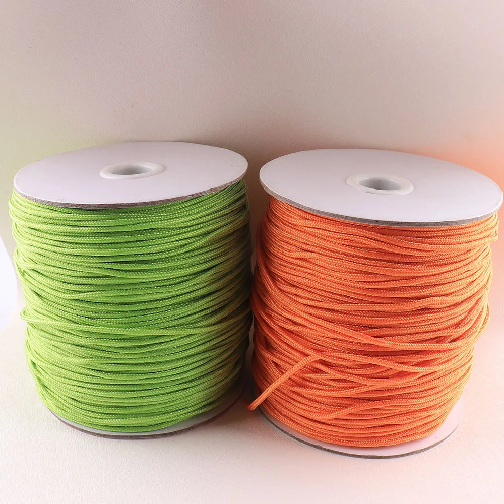 Зеленая/оранжевая нейлоновая веревка для браслета кемпинга белья парашютный