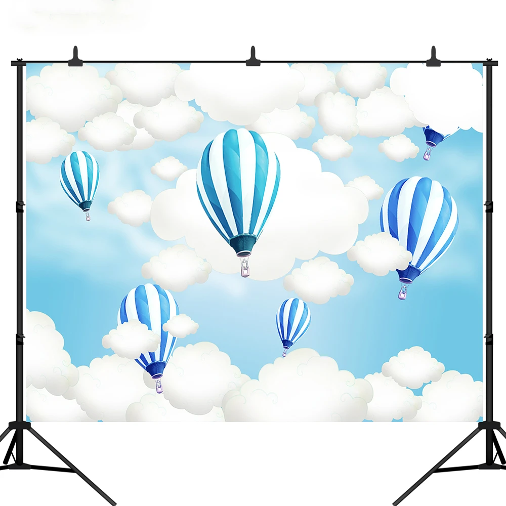 Photography Backdrop Hot Air Balloon Blue Sky White Clouds Custom Birthday Party Background Photo Studio Photocall
Photography Backdrop Hot Air Balloon Blue Sky White Clouds Custom Birthday Party Background Photo Studio Photocall