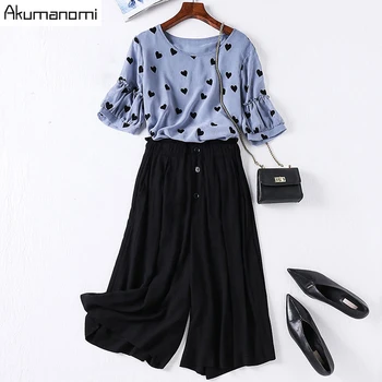 2 Piece Set Women Summer Pants And Top O-neck Short Sleeve Wide Leg Pants Floral Two Piece Outfits Sweatsuit Plus Size 5xl-l NEW
2 Piece Set Women Summer Pants And Top O-neck Short Sleeve Wide Leg Pants Floral Two Piece Outfits Sweatsuit Plus Size 5xl-l NEW