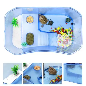 Reptile Turtle Tortoise Vivarium Box Aquarium Tank with Basking Ramp Transparent Platform for Brazilian Turtle Tank
Reptile Turtle Tortoise Vivarium Box Aquarium Tank with Basking Ramp Transparent Platform for Brazilian Turtle Tank