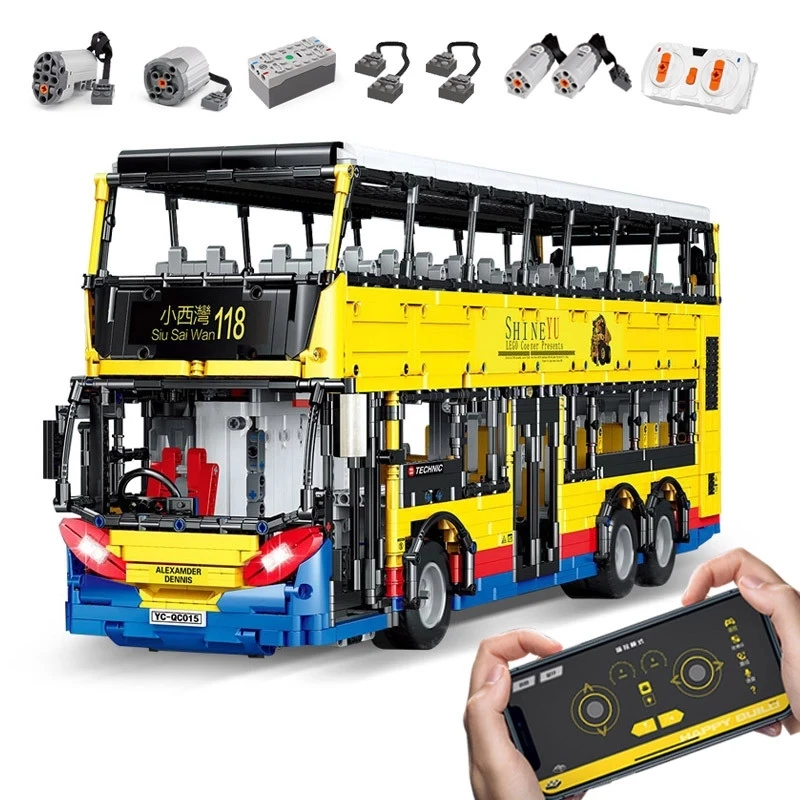 New QC015 Technic Car Model The MOC APP RC TransBus Enviro 500 Set Assembly Motorized Car Building Blocks Kids Christmas Gift
New QC015 Technic Car Model The MOC APP RC TransBus Enviro 500 Set Assembly Motorized Car Building Blocks Kids Christmas Gift