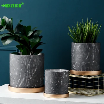 Marble Ceramic Flower Pot With Tray Straight Flowerpot Desktop Flower Arrangement Container Home Crafts Decoration
Marble Ceramic Flower Pot With Tray Straight Flowerpot Desktop Flower Arrangement Container Home Crafts Decoration