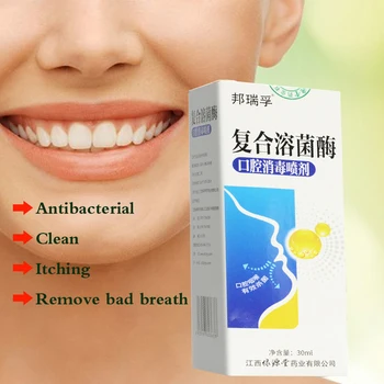 Compound lysozyme oral disinfection spray 30ml oral ulcer mouth throat sterilization mucous membrane disinfection 
Compound lysozyme oral disinfection spray 30ml oral ulcer mouth throat sterilization mucous membrane disinfection