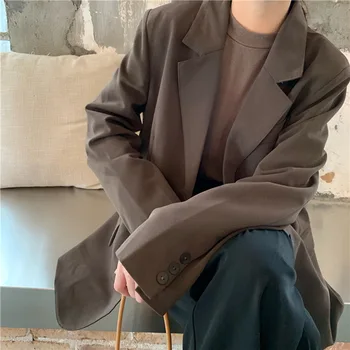 2020 Women's Autumn Blazers Oversize Buttons Pockets Jackets Notched Vintage Wild Fashionable Tops
2020 Women's Autumn Blazers Oversize Buttons Pockets Jackets Notched Vintage Wild Fashionable Tops