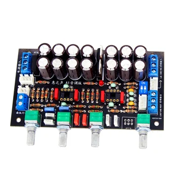 

HIFI amplificador audio OPA2604+AD827 OPAMP 5532 Preamp Pre-amplifier Volume Tone Control Board