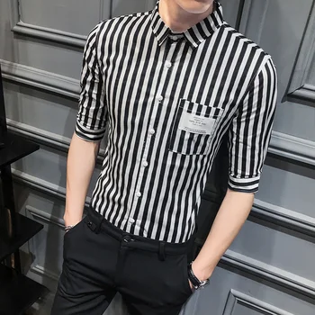 Brand New Summer Half Sleeve Men Striped Shirts 2020 Hot Sale Young Man Work Shirt Men Slim Fit All Match Casual Blouse Homme
Brand New Summer Half Sleeve Men Striped Shirts 2020 Hot Sale Young Man Work Shirt Men Slim Fit All Match Casual Blouse Homme