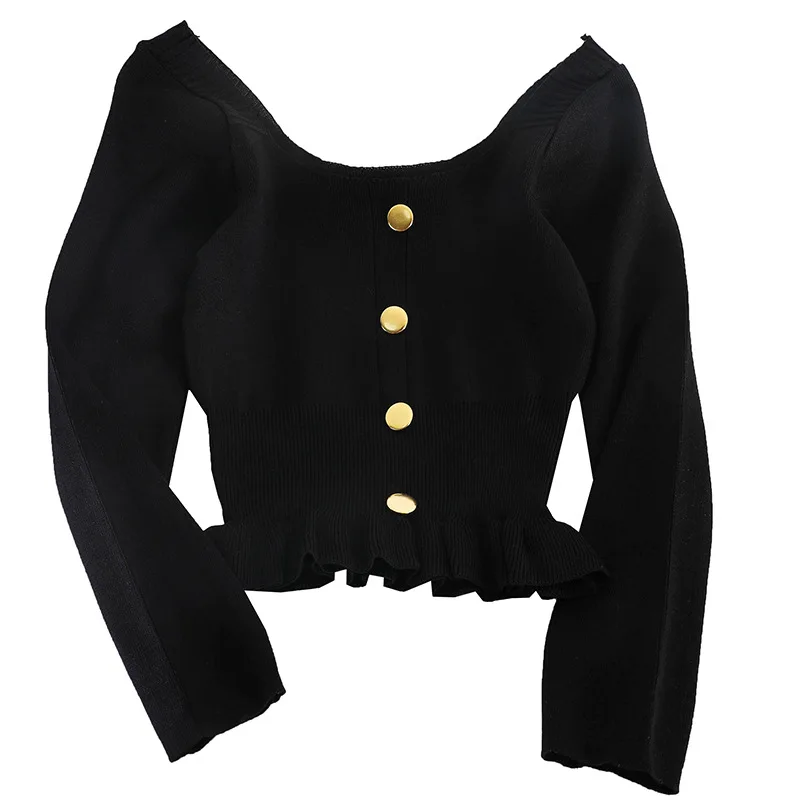 Ladies sweater Korean style long-sleeved sweet pure color short girl early autumn knitted sweater 2020 women's clothing
Ladies sweater Korean style long-sleeved sweet pure color short girl early autumn knitted sweater 2020 women's clothing