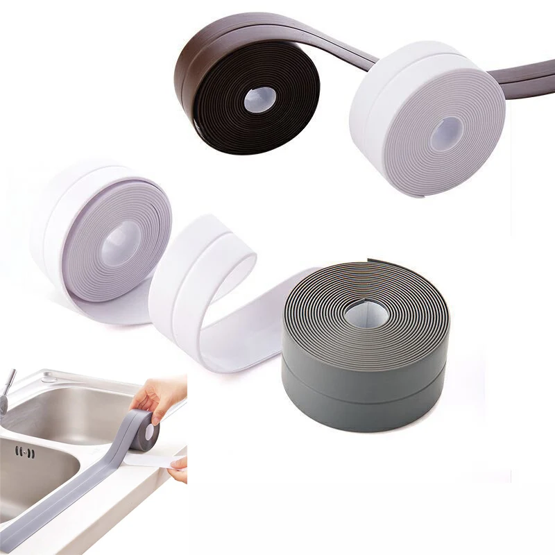 PVC Self Adhesive Sealant Strip Tape Waterproof Sink Basin Edge Sealing Tape Home Kitchen Bathroom Wall Floor Corner Bathtub
PVC Self Adhesive Sealant Strip Tape Waterproof Sink Basin Edge Sealing Tape Home Kitchen Bathroom Wall Floor Corner Bathtub