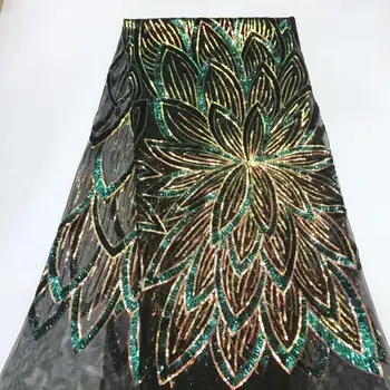 Gold embroidery Leaves Pattern Lace with Sequins Hot Sale African French Tulle Mesh Lace Fabric Sequins Lace Fabric for Bridal
Gold embroidery Leaves Pattern Lace with Sequins Hot Sale African French Tulle Mesh Lace Fabric Sequins Lace Fabric for Bridal