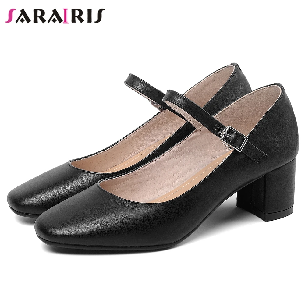 SARAIRIS2020 New Spring Female Quality Genuine Leather Pumps High Heel Pumps Women Elegant Shallow Ankle Strap Shoes Woman
SARAIRIS2020 New Spring Female Quality Genuine Leather Pumps High Heel Pumps Women Elegant Shallow Ankle Strap Shoes Woman