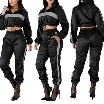 2Pcs/Set Club Top and Pants Women Reflective Sexy Club Outfits Striped Drawstring Crop Top High Waist Two Piece Set Pants
2Pcs/Set Club Top and Pants Women Reflective Sexy Club Outfits Striped Drawstring Crop Top High Waist Two Piece Set Pants