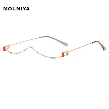Fashion Rhinestone Eyeglasses Alloy Frame Women 2020 Luxury Diamond Water Drop Chain Pendant Decoration Half Frame Glasses
Fashion Rhinestone Eyeglasses Alloy Frame Women 2020 Luxury Diamond Water Drop Chain Pendant Decoration Half Frame Glasses