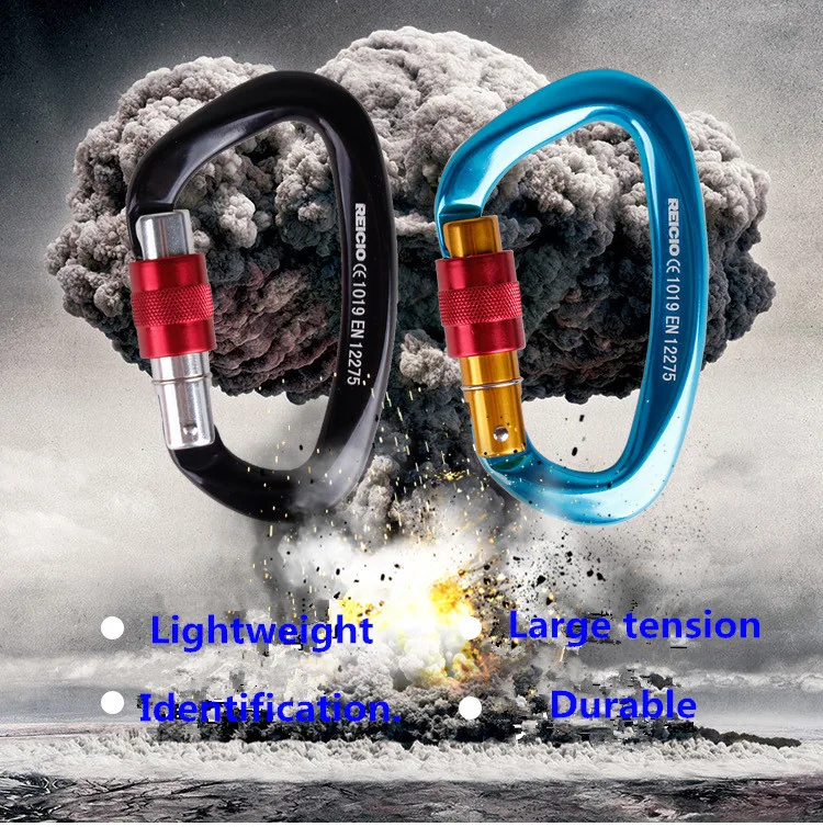25KN Carbine Professional Carabiner D Shape key hooks Climbing Ascend Security Safety Master Lock Outdoor Protective Equipment
25KN Carbine Professional Carabiner D Shape key hooks Climbing Ascend Security Safety Master Lock Outdoor Protective Equipment