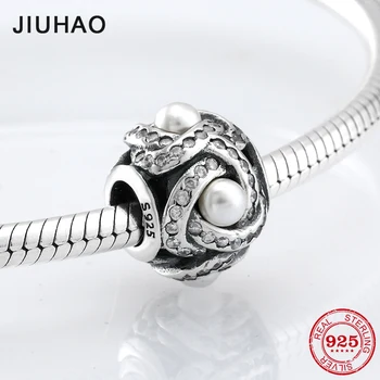 Fashion 925 Sterling Silver Twining shell pearl and CZ beads Fit Original European Charm Bracelet Jewelry making
Fashion 925 Sterling Silver Twining shell pearl and CZ beads Fit Original European Charm Bracelet Jewelry making