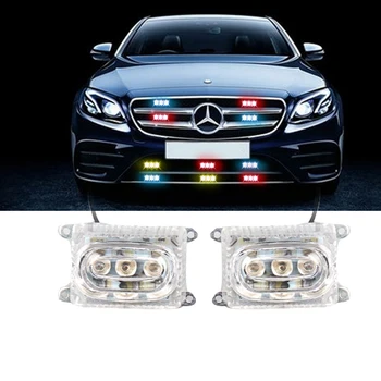 

MZORANGE 2x3 LED Car Strobe Warning Police Light For all cars Ambulance Emergency Flasher Light DRL very bright clearance