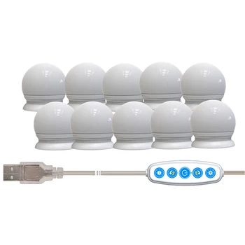 LED Vanity Mirror Lights Plug In ABS Makeup Bulb Power Adapter Decoration Dressing Table Hollywood Style Bedroom Dimmable Home
LED Vanity Mirror Lights Plug In ABS Makeup Bulb Power Adapter Decoration Dressing Table Hollywood Style Bedroom Dimmable Home