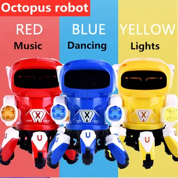 지능형 로봇 노래 춤 프로젝션, 6 발 걷기 문어 로봇, LED 조명, 어린이 선물