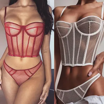 2020 New 2Pcs Women Sexy Lingerie Set Fishnet Bra+G-string Sexy Underwear Lace Sleepwear Babydoll Female Hot Erotic Nightwear
2020 New 2Pcs Women Sexy Lingerie Set Fishnet Bra+G-string Sexy Underwear Lace Sleepwear Babydoll Female Hot Erotic Nightwear