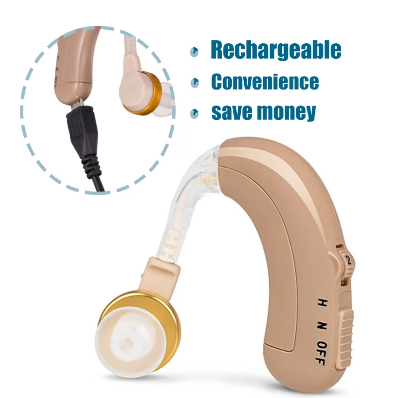Hearing Aid Sound Amplifiers Earphone In The Ear Rechargeable Wireless Aids For Deaf/Elderly Moderate to Severe Loss C-109 | Красота и