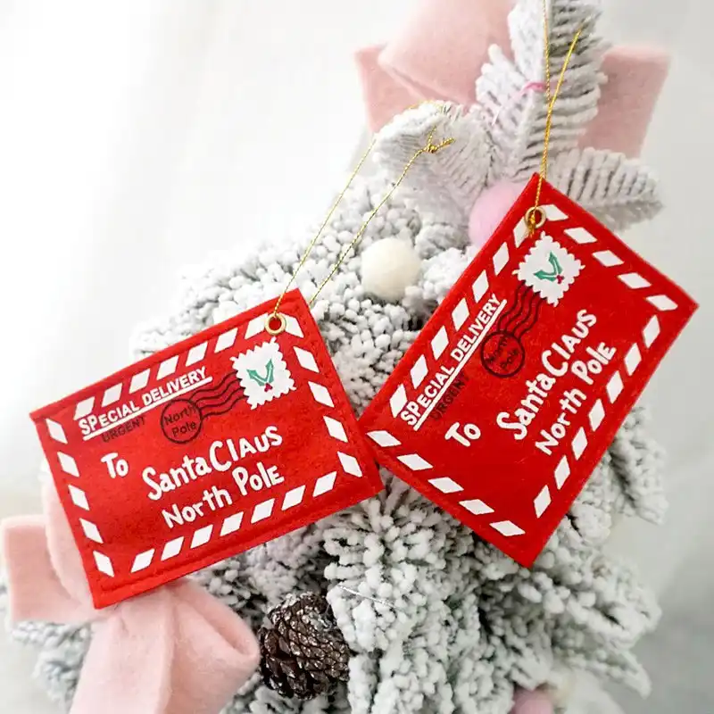 high envelope christmas xmas tree hanging card holder santa gift