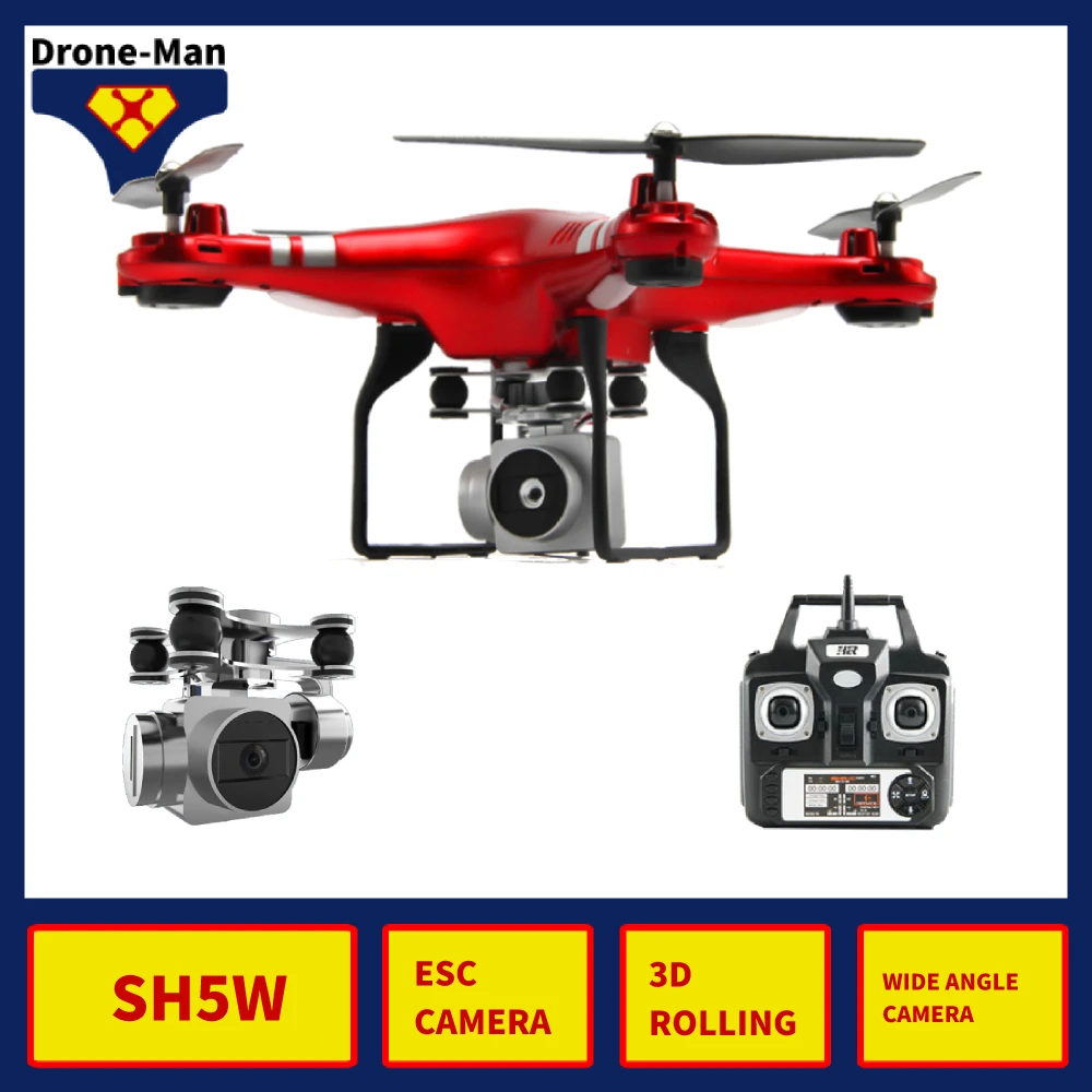 SH5W Professional ESC Wide Angle Camera Drone WIFI HD FPV RC Dron Aircraft Quadcopter Helicopter Selfie Toys Kid
SH5W Professional ESC Wide Angle Camera Drone WIFI HD FPV RC Dron Aircraft Quadcopter Helicopter Selfie Toys Kid