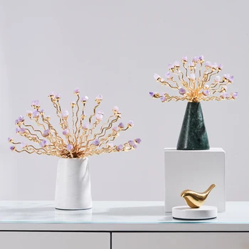 Modern Blooming Natural Pink Spar Tree Designer Statue Home Crafts Room Decor Objects Green White Marble Sculpture Accessories
Modern Blooming Natural Pink Spar Tree Designer Statue Home Crafts Room Decor Objects Green White Marble Sculpture Accessories