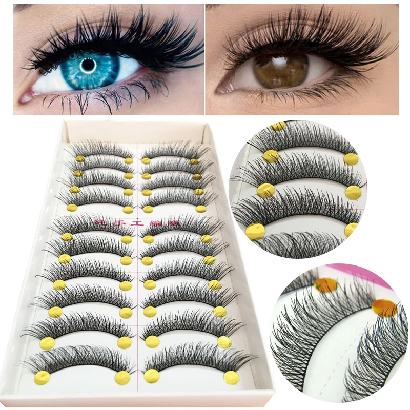 Natural Long False Eyelashes 10 Pairs Volume Thick Strip Fake Lashes Handmade Mink Eye Lashes Extension False Eyelashes Makeup 
Natural Long False Eyelashes 10 Pairs Volume Thick Strip Fake Lashes Handmade Mink Eye Lashes Extension False Eyelashes Makeup