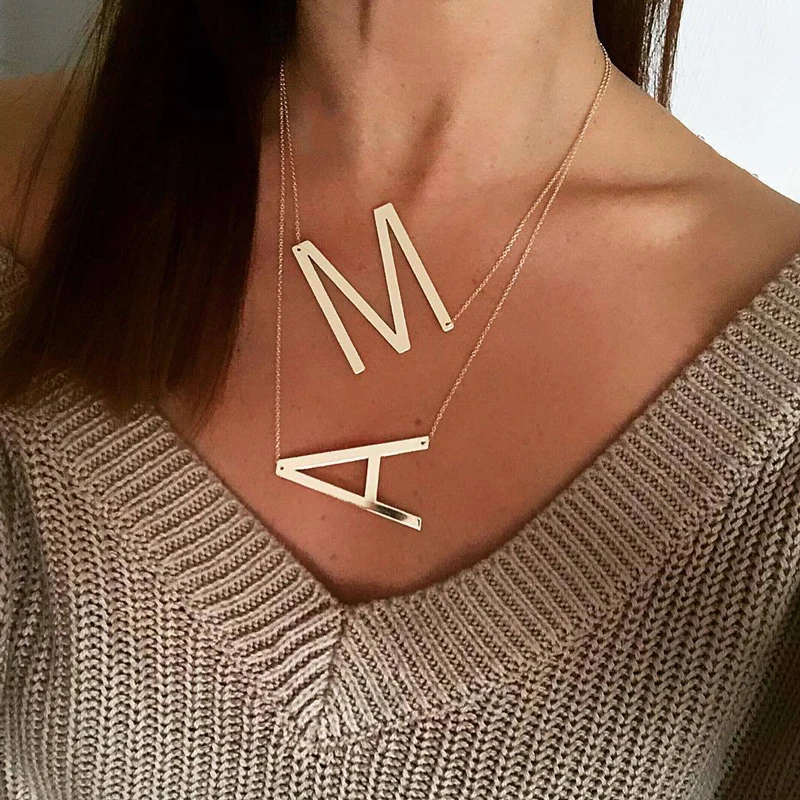 Nuevo-minimalista-oro-rosa-oro-plata-Color-26-A-Z-letra-nombre-inicial-collares-para-mujeres