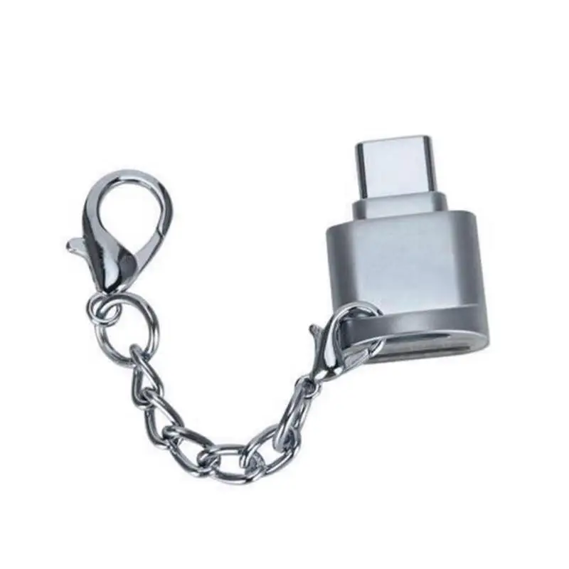 Bright Silver Portable USB 3.1 C card reader USB-C TF Micro SD OTG adapter Type-C card reader for Samsung
Bright Silver Portable USB 3.1 C card reader USB-C TF Micro SD OTG adapter Type-C card reader for Samsung