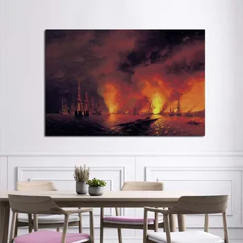 Ivan Aivazovsky Battle Of Sinop Canvas Painting Print Living Room Home Decoration Artwork Modern Wall Art Oil Painting Posters
Ivan Aivazovsky Battle Of Sinop Canvas Painting Print Living Room Home Decoration Artwork Modern Wall Art Oil Painting Posters
