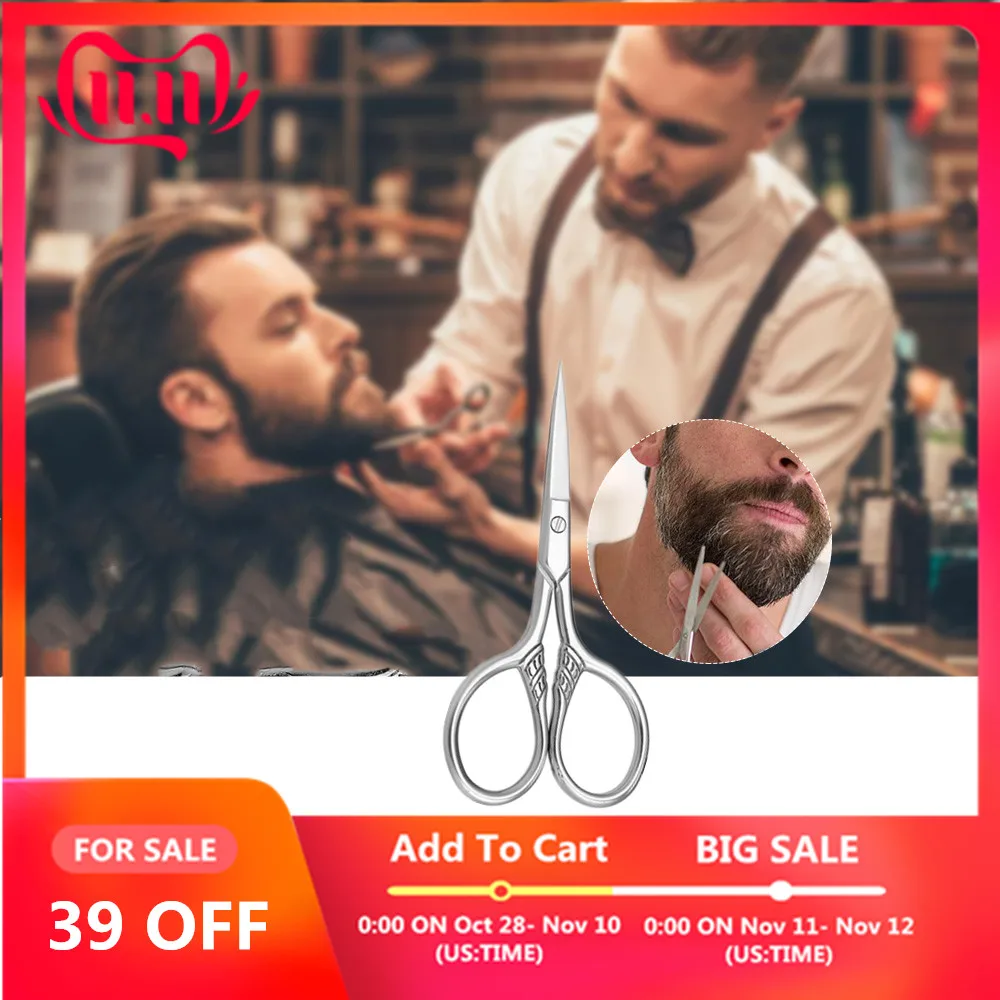 Stainless Steel Beard Trimmer Scissor Mini Size Eyebrow Beard Trimmer Bang Cutting Scissor Styling Tools for Barber Home Use
Stainless Steel Beard Trimmer Scissor Mini Size Eyebrow Beard Trimmer Bang Cutting Scissor Styling Tools for Barber Home Use