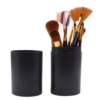 Fashion 12Pcs/Sets Eye Shadow Foundation Eyebrow Lip Brush Cosmetics Makeup Brushes Tool Leather Cup Holder Case Kit
Fashion 12Pcs/Sets Eye Shadow Foundation Eyebrow Lip Brush Cosmetics Makeup Brushes Tool Leather Cup Holder Case Kit