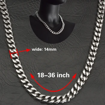 Tisnium 14mm Cuban Choker Men's neck chain Stainless Steel necklaces men chain on the neck steampunk hip hop Necklaces wholesale
Tisnium 14mm Cuban Choker Men's neck chain Stainless Steel necklaces men chain on the neck steampunk hip hop Necklaces wholesale