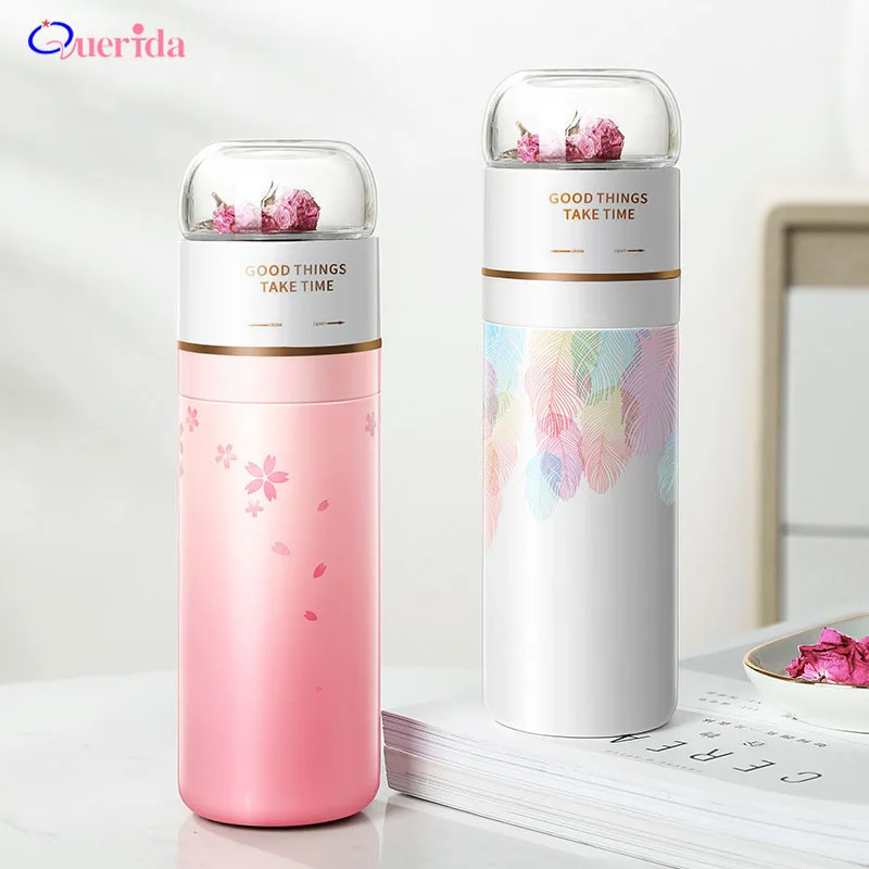 400ml Tea Separation Thermo Bottle Portable Stainless Steel Travel Mug Creative Leak Proof Drinking Tea Thermocup Filter Gifts 
400ml Tea Separation Thermo Bottle Portable Stainless Steel Travel Mug Creative Leak Proof Drinking Tea Thermocup Filter Gifts