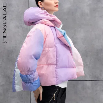 SHENGPALAE Korean Style 2020 New Winter Warm Colorful Artistic Fashion Cotton-padded Women's Short Zipper Hooded Coat ZT866
SHENGPALAE Korean Style 2020 New Winter Warm Colorful Artistic Fashion Cotton-padded Women's Short Zipper Hooded Coat ZT866