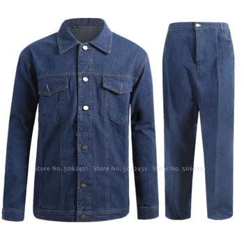 Men Denim Overalls Suit Electrician Repair Welding Work Uniforms Workshop Engineering Mechanic Jackets Repairman Cosplay Costume
Men Denim Overalls Suit Electrician Repair Welding Work Uniforms Workshop Engineering Mechanic Jackets Repairman Cosplay Costume