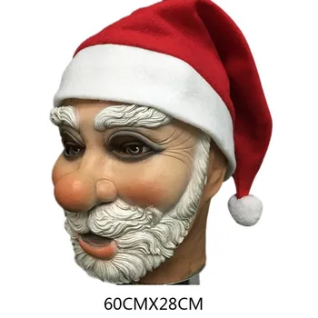 Creative Merry Christmas Latex Mask Outdoor Ornamen Cute Santa Claus Costume Masquerade Wig Beard Dress Cosplay Mask 
Creative Merry Christmas Latex Mask Outdoor Ornamen Cute Santa Claus Costume Masquerade Wig Beard Dress Cosplay Mask