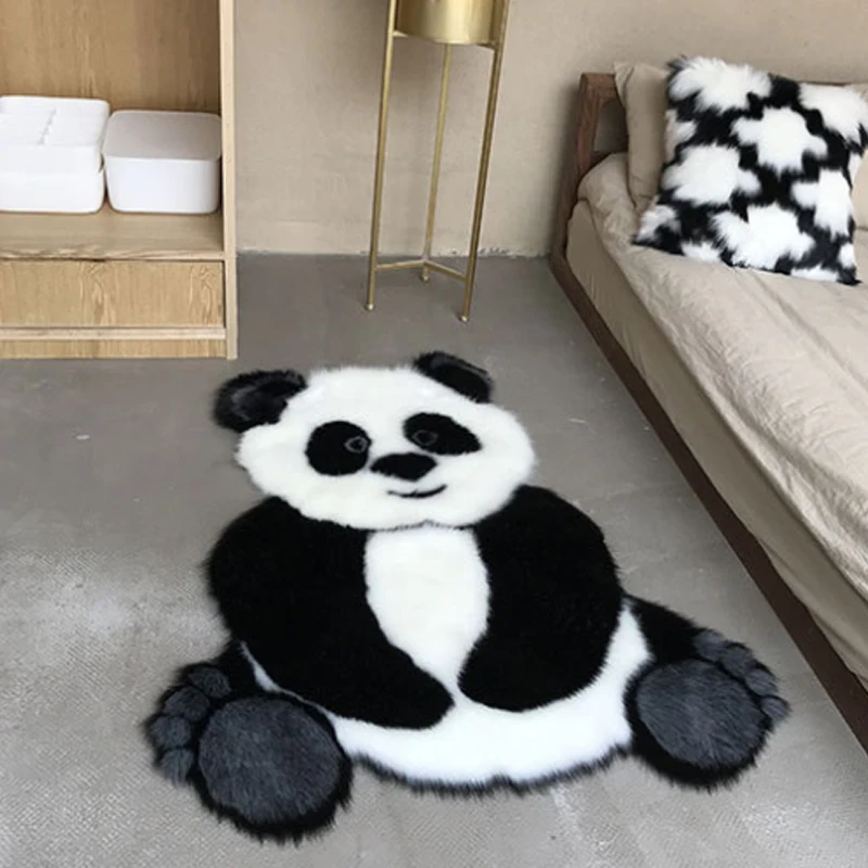 Details about   Panda Penguin Animal Hide Faux Fur Area Rug Bedroom Floor Soft Washable Carpet 