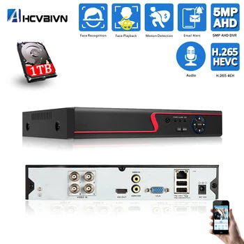 5MP 6in1 HD TVI CVI AHD IP Security DVR 4ch Recorder H.265 Digital Video Recorder With Smart Motion Detection Playback for CCTV 
5MP 6in1 HD TVI CVI AHD IP Security DVR 4ch Recorder H.265 Digital Video Recorder With Smart Motion Detection Playback for CCTV