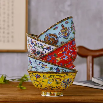 Jingdezhen enamel ceramic tableware Chinese household high quality bone china rice bowl large Ramen soup bowl antique bowl
Jingdezhen enamel ceramic tableware Chinese household high quality bone china rice bowl large Ramen soup bowl antique bowl