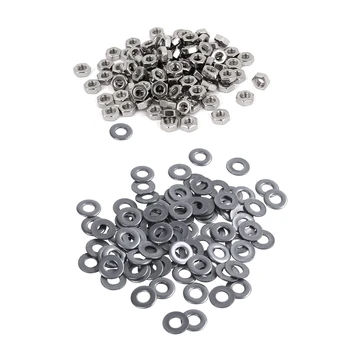 200Pcs Metric M3 304 Stainless Steel Fastener DIN934 for Bolt ,Hex Nuts & 3 Mm Metric Flat Washer
200Pcs Metric M3 304 Stainless Steel Fastener DIN934 for Bolt ,Hex Nuts & 3 Mm Metric Flat Washer