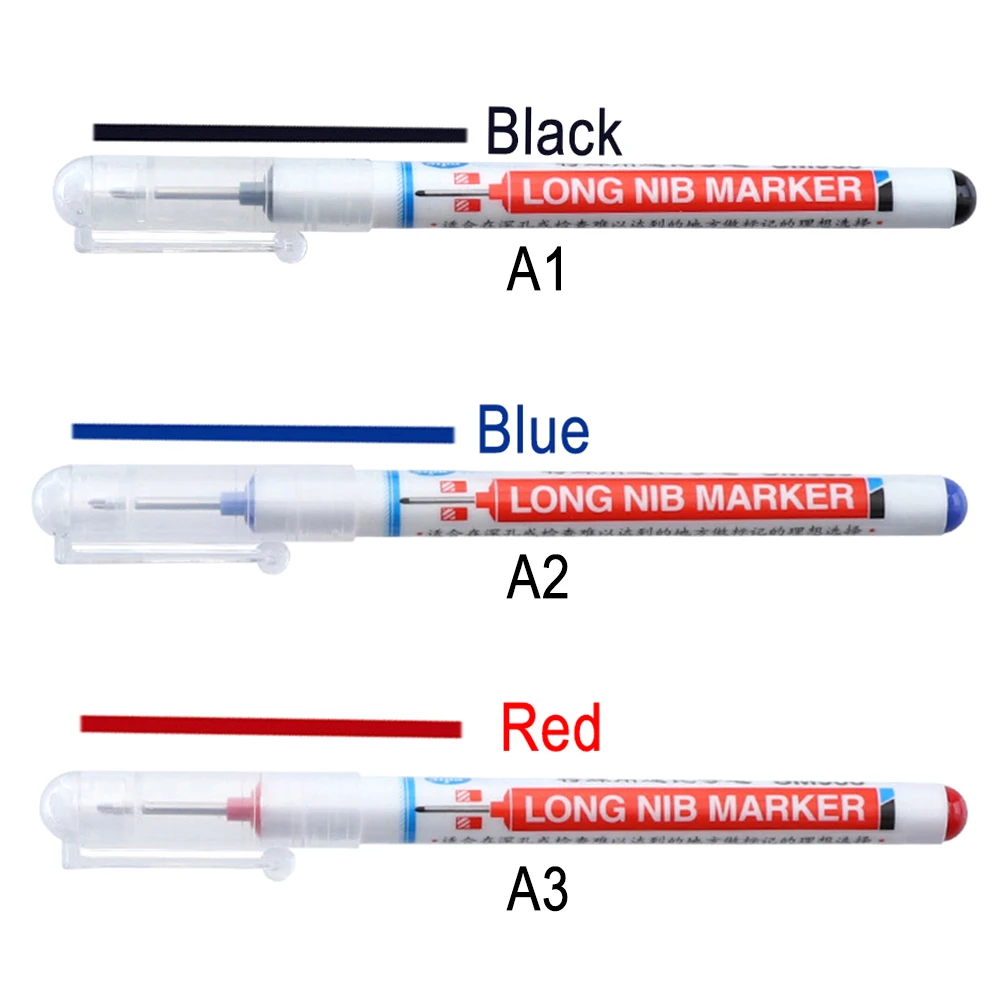 Long Head Markers Bathroom Woodworking Decoration Multi-purpose Deep Hole Marker Pens
Long Head Markers Bathroom Woodworking Decoration Multi-purpose Deep Hole Marker Pens