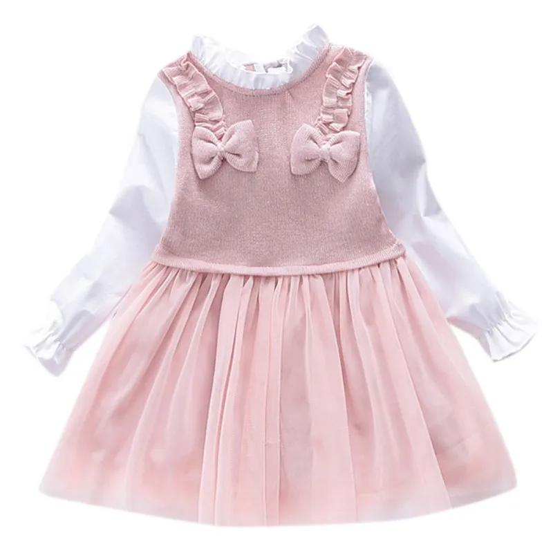 Children Spring Autumn Toddlers Girls Cute Mesh Stitching Bow Print Princess Long-Sleeved Sweet Princess Dress
Children Spring Autumn Toddlers Girls Cute Mesh Stitching Bow Print Princess Long-Sleeved Sweet Princess Dress