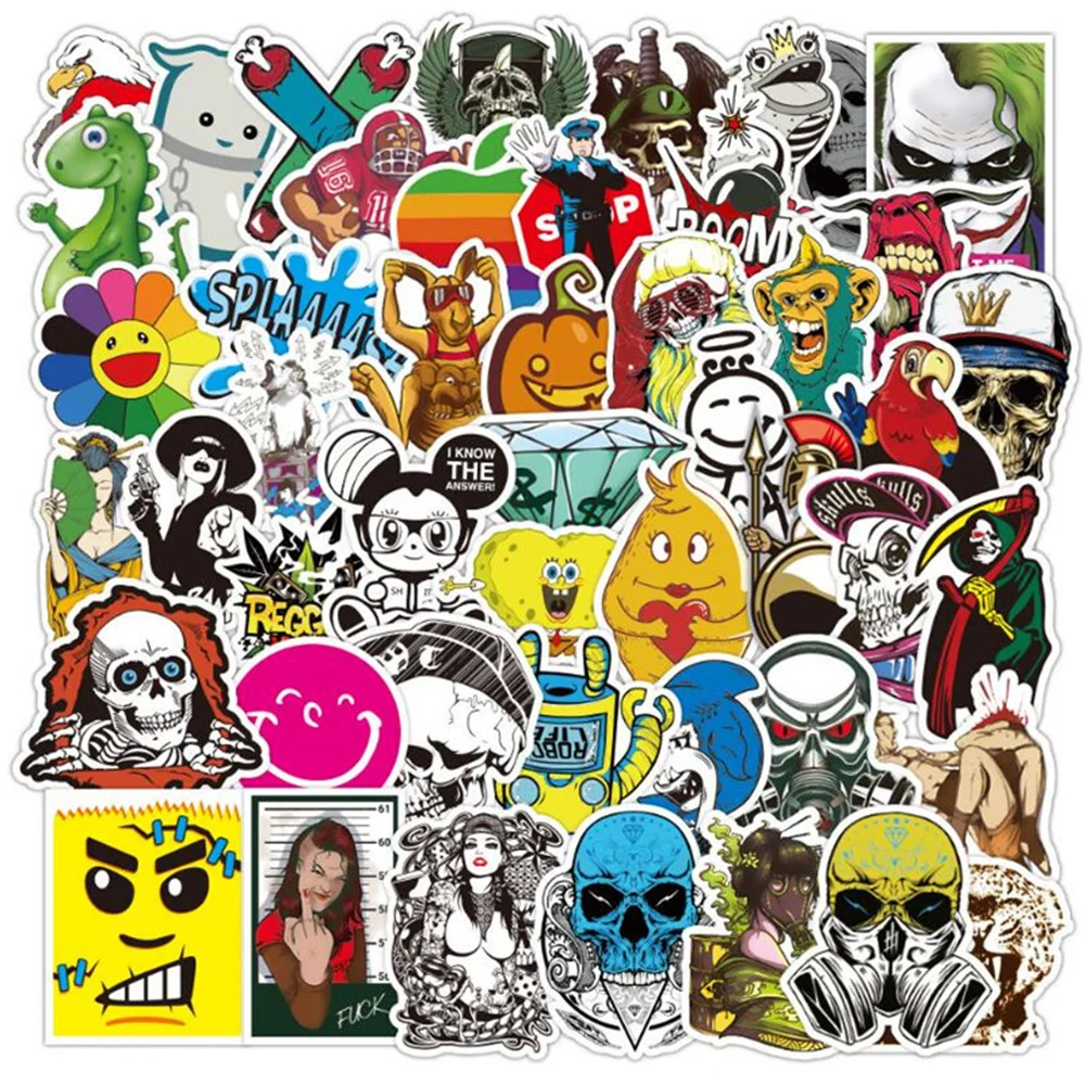 10/30/50PCS Cartoon Horror Character Diary Graffiti Suitcase Computer Skateboard Toy Decoration Waterproof Sticker Wholesale | Игрушки и