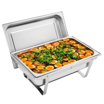 ZOKOP 9L Single Basin Set Stainless Steel Rectangular Buffet Stove Party Single Pot Buffet Stove with Dome covers, Food pans
ZOKOP 9L Single Basin Set Stainless Steel Rectangular Buffet Stove Party Single Pot Buffet Stove with Dome covers, Food pans