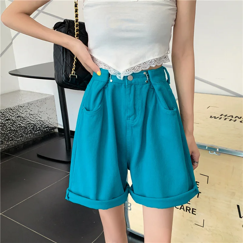 Women Loose Denim Shorts High Waist Rolled Up Hem Five Point Shorts Jeans Lounge Shorts Summer Chic Wide Leg Pockets Streetwear
Women Loose Denim Shorts High Waist Rolled Up Hem Five Point Shorts Jeans Lounge Shorts Summer Chic Wide Leg Pockets Streetwear