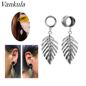 Vankula 12pcs piercing stainless steel black leaves dangle ear plugs and tunnels body jewelry screw ear gauges expander
Vankula 12pcs piercing stainless steel black leaves dangle ear plugs and tunnels body jewelry screw ear gauges expander
