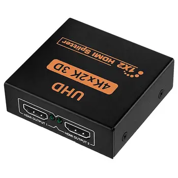 

NEW 1x2 HDMI Splitter v1.4b View 4K 3D 1080p One Input to Two Output Top US Plug