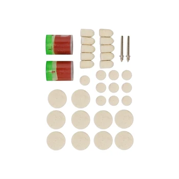 34Pcs/Set Soft Felt Dremel Accessories Polishing Pad Soft Felt Buffing Burr Polishing Wheels Brushes Kits For Metal Rotary Tools
34Pcs/Set Soft Felt Dremel Accessories Polishing Pad Soft Felt Buffing Burr Polishing Wheels Brushes Kits For Metal Rotary Tools